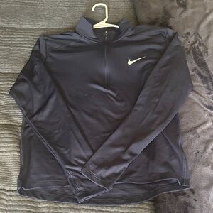 Nike Navy Pullover with White Swoosh and Dri-FIT Logo